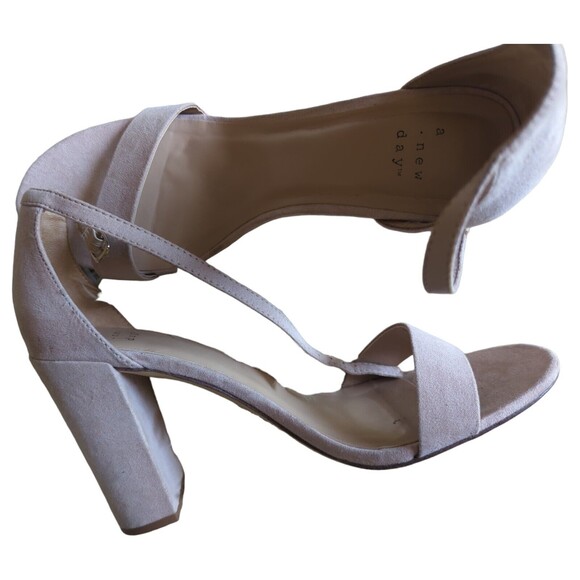 Women's Ema Square Toe Heels - A New Day Taupe Size 9 BLUSH Tan Pink - Picture 1 of 9